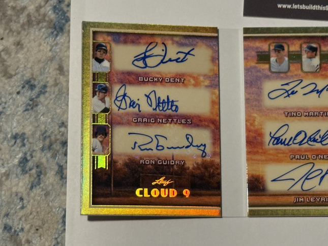 Leaf 2026 Cloud 9 Dent, Nettles, Guidry, Martinez, O'Neil, Rivera, Damon,Swisher