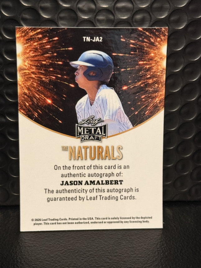 Leaf 2026 Jason Amalbert Draft Prospect Card #TN-JA2 Auto