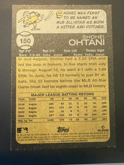 2022 Topps Heritage Shohei Ohtani LA Angels #150