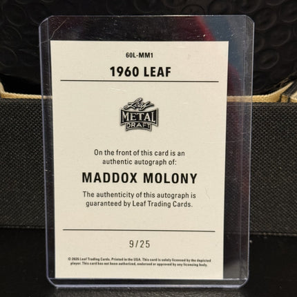 2026 Leaf Maddox Molony Detroit Tigers Card#60L-MM1 Auto 9/25