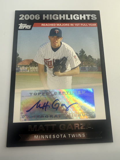 2006 Topps Highlights Matt Garza Autograph #HAMG - Twins SN 6507174