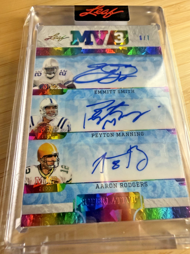 2023 Leaf Football Mv3 Emmitt Smith / Peyton Manning / Aaron Rodgers 6/7