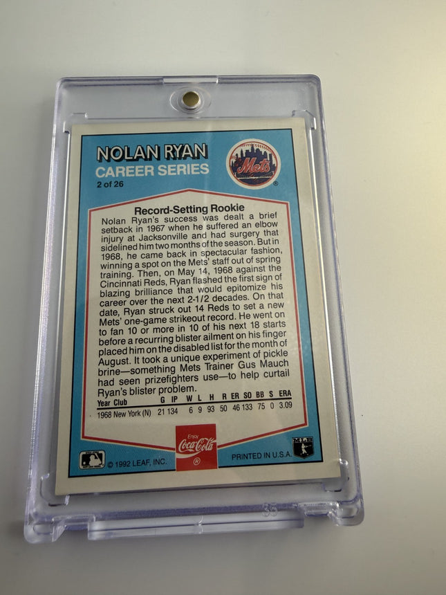 1992 Nolan Ryan Donruss Coca-Cola Career Series - #2 New York Mets LEAF