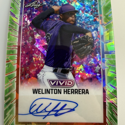 Wellington Herrera Leaf Vivid Green 8/8 # Autographed 8/8