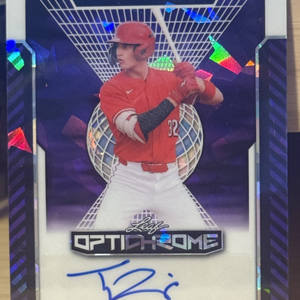 2025 Leaf Tyson Lewis Cincinnati Reds #3 Prospect # BA-TL1 Auto 4/5