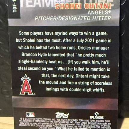 2022 Topps Stadium Club Team Shohei Ohtani Team Future LA Angles #TOF-17