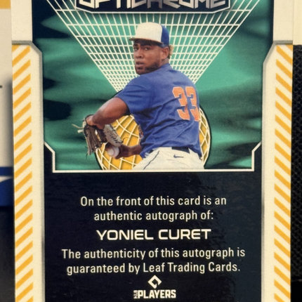 Leaf 2025 Yoniel Curet Detroit Tigers Prospect Card #BA-YC2 Auto 8/10