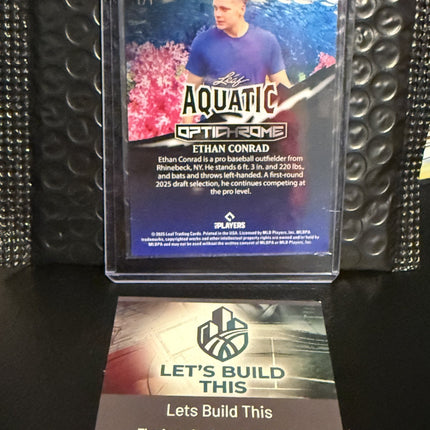 Leaf 2025 Ethan Conrad Chicago Cubs Card# AB-55 Auto 1/1