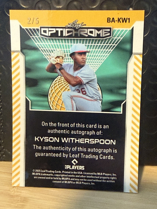 2025 Leaf Kyson Witherspoon Opitchrome #84 MLB Prosp #BA-KW1 Auto 2/5