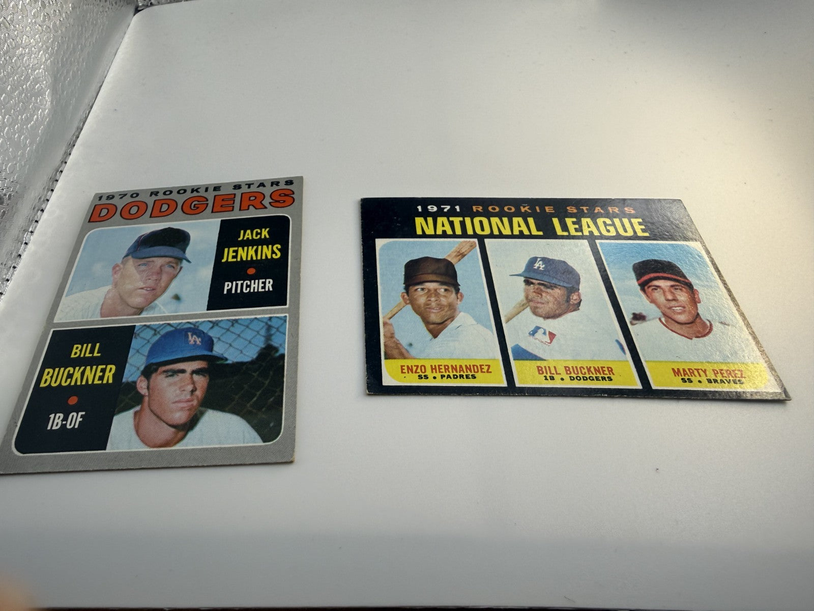 1970 Rookie Stars Buckner  1971 Rookie Stars, Hernandez, Buckner #529-#286 Topps