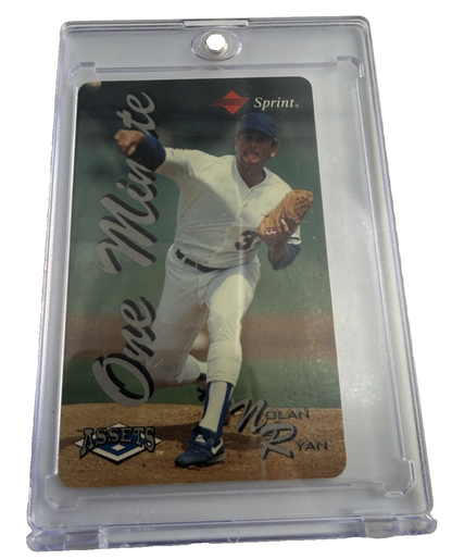 NOLAN RYAN SPRINT 1 MINUTE PHONE CARD SPRINT CLASSIC ASSETS