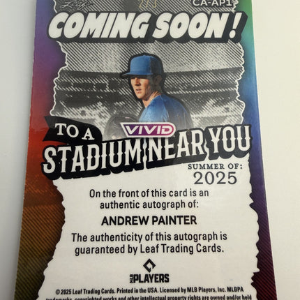 2025 Lea Vivid Stadium Near You Andrew Painter #CA-AP1 Auto 2/3