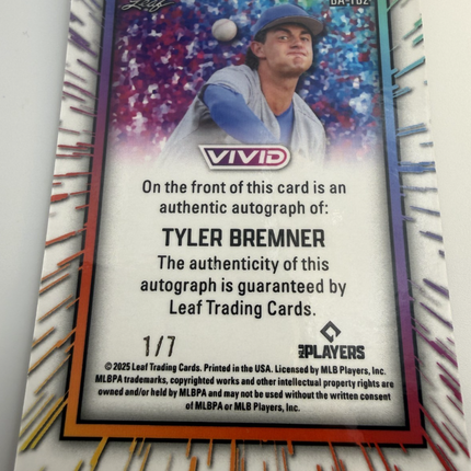 2025 Leaf Vivid Tyler Bremner #BA-TB2 Auto 1/7