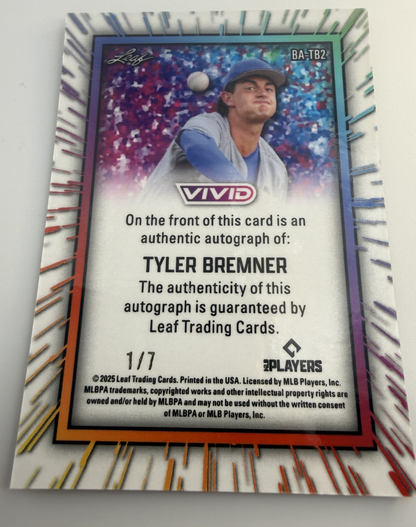 2025 Leaf Vivid Tyler Bremner #BA-TB2 Auto 1/7