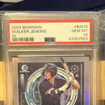 2024 Bowman Chrome AI Walker Jenkins Minnesota Twins #BAI10 Gem Mt 10