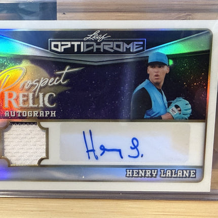 2025 Leaf Prospect Relic Henry Lalane 14th rank Prospect w/NY Yankees Auto 7/10