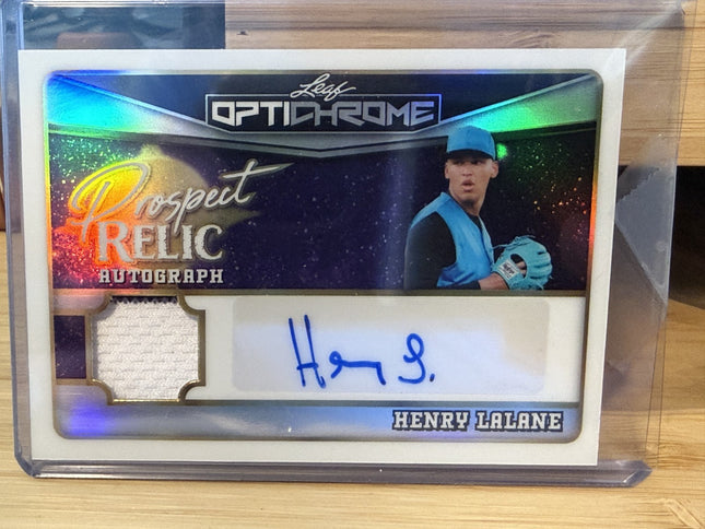 2025 Leaf Prospect Relic Henry Lalane 14th rank Prospect w/NY Yankees Auto 7/10