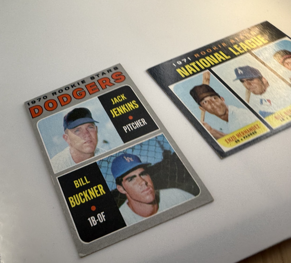 1970 Rookie Stars Buckner  1971 Rookie Stars, Hernandez, Buckner #529-#286 Topps