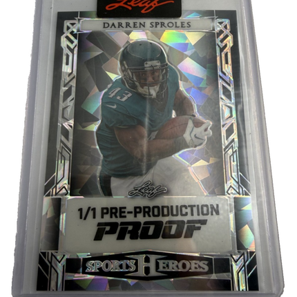 Darren Sproles Sports Heroes 1/1 Pre-Production Proof Leaf