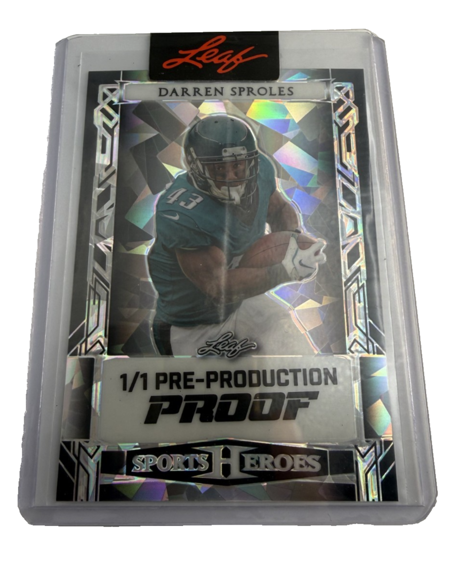 Darren Sproles Sports Heroes 1/1 Pre-Production Proof Leaf