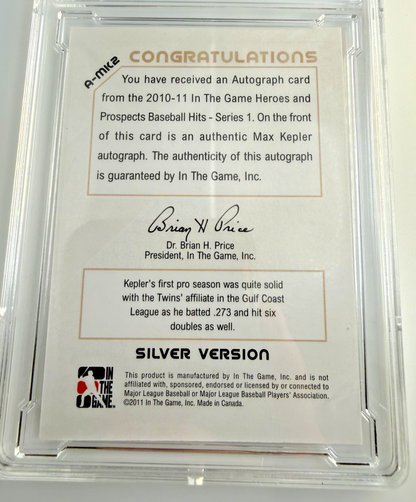 Max Kepler Autographs #A-MK2 2011 Heroes and Prospects