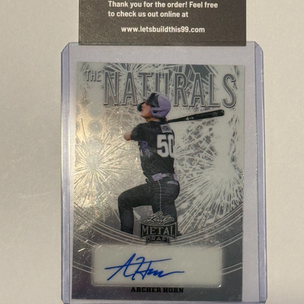 Leaf 2026 Archer Horn MLB Draft Prospect Card #TN-AH2 Auto