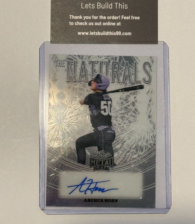 Leaf 2026 Archer Horn MLB Draft Prospect Card #TN-AH2 Auto