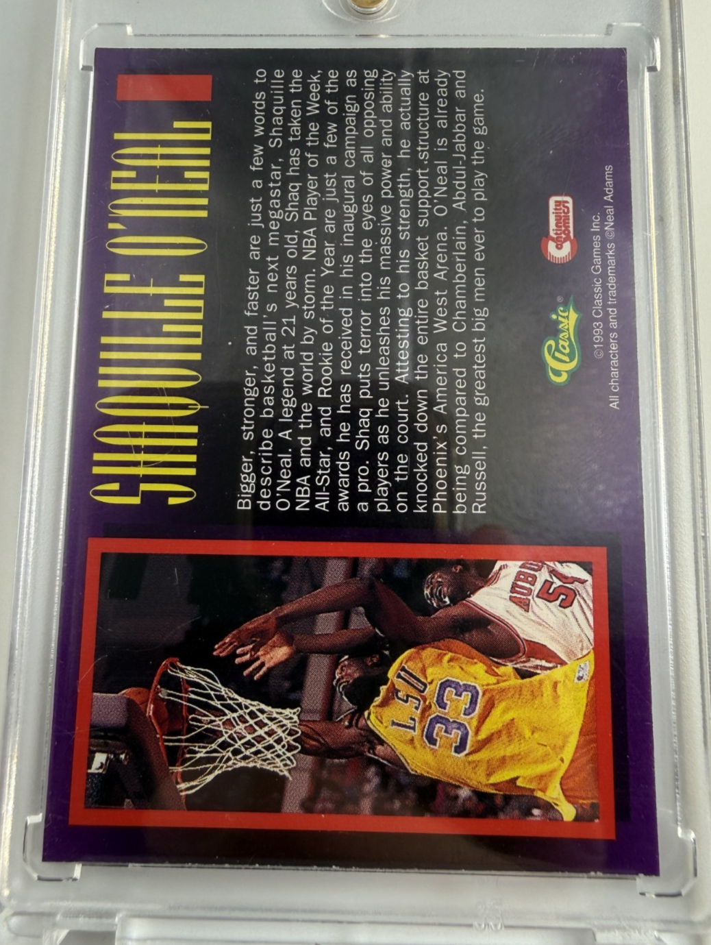 1993 Superheroes Shaquille O'Neal SS1 Classic Games