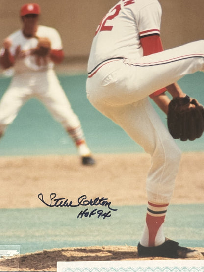 Steve Carlton 16x20 Autographed St Louis Cardnials With HOF 94  Mill City COA
