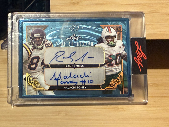 2026 Leaf Deca Dence Dual Autograph Randy Moss/Malachi Toney Auto's 05/10 #DA-30