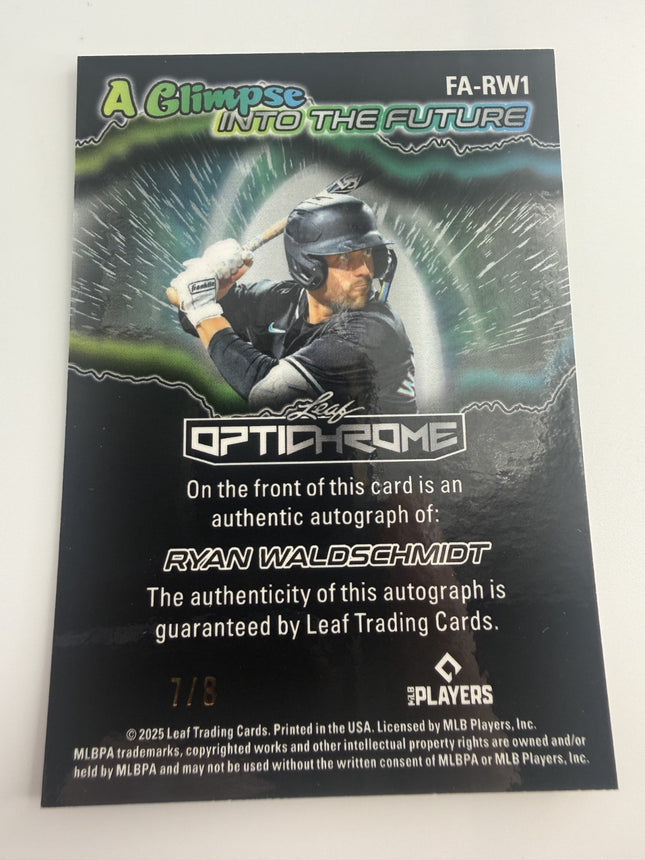 2025 Leaf Ryan Waldschmidt OGlimpse into the Feature Arizonia DBacks #FA-RW1 7/8