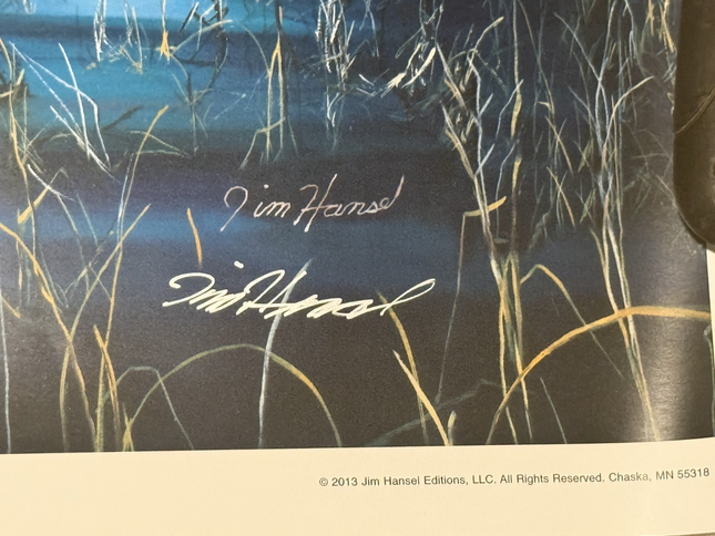 Jim Hansel "After Dark" Print signed and numbered Jim Hansel 29.5 W by 20.5 H