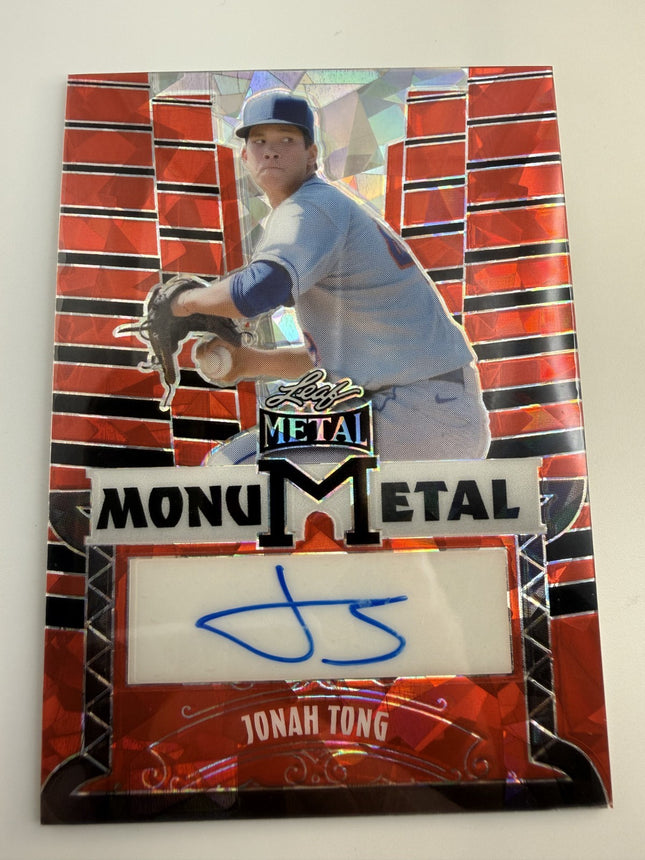 Leaf Metal Jonah Tong Monumetal #MM-JT1 Auto Number 3 of 10