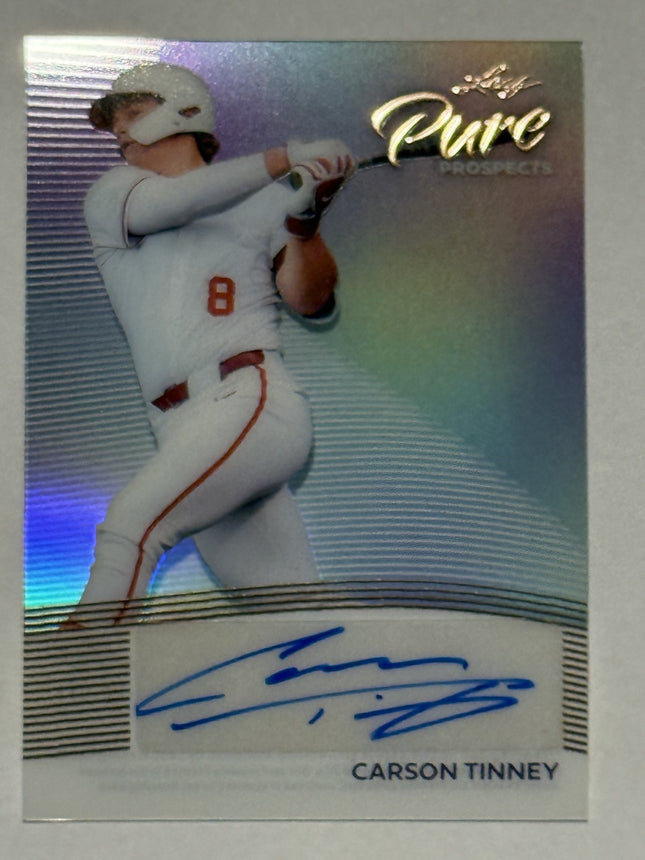 Leaf 2026 Carson Tinney Pick# 43 Minnesota Twins Card#PP-CT1 Auto