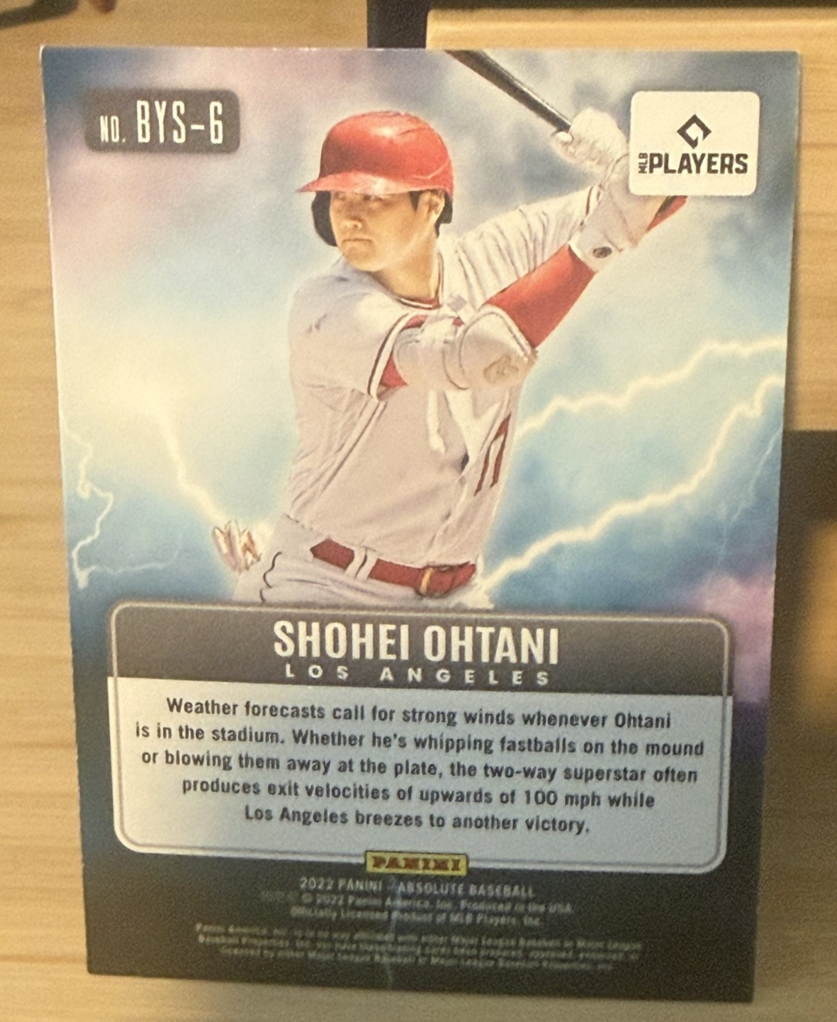 2022 Panini Absolute Shohei Ohtani LA Angels #BYS-6