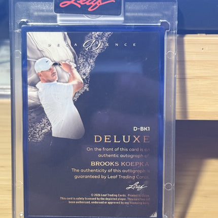 2026 Deluxe Leaf DecaDence Brooks Koepka Autographed 1/4 card number d-BK1