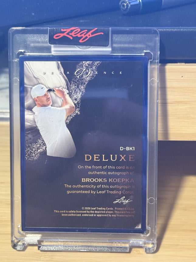 2026 Deluxe Leaf DecaDence Brooks Koepka Autographed 1/4 card number d-BK1