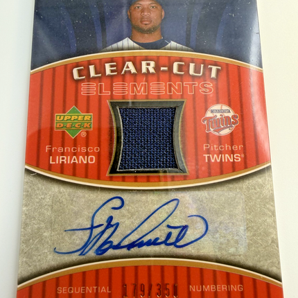2007  Francisco Liriano Upper Deck Elements Clear Cut  Auto 179/350 #CCE-FL