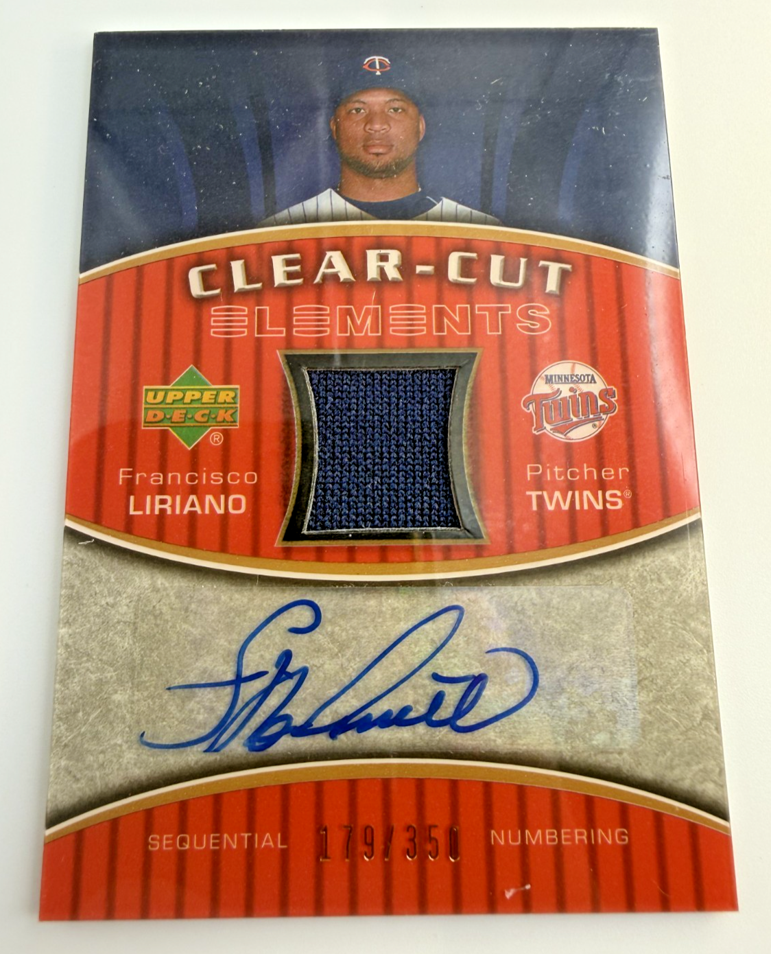 2007  Francisco Liriano Upper Deck Elements Clear Cut  Auto 179/350 #CCE-FL