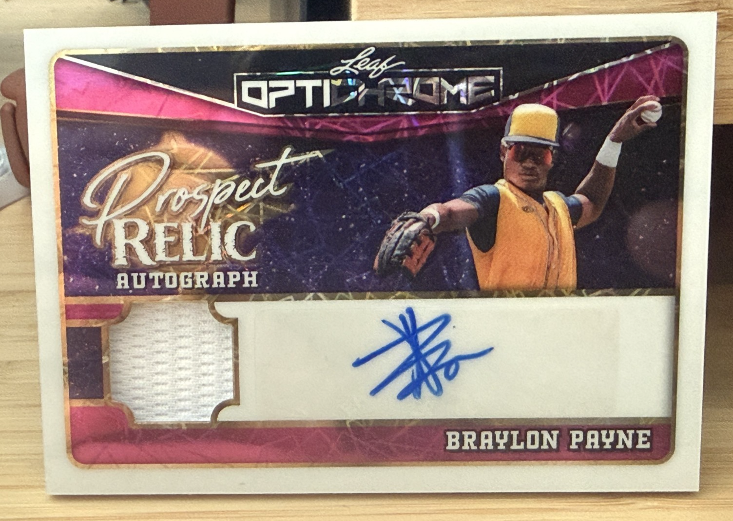 2025 Leaf Braylon Payne Prospect Relic Jersey-Autograph #PR-BP1 Auto 3/8