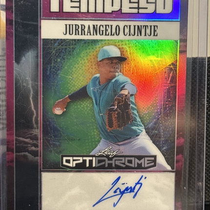 2025 Leaf Jurrangelo Cijntje St Louis Cardinals #4 Prospect Card #TA-JC2 Auto7/8
