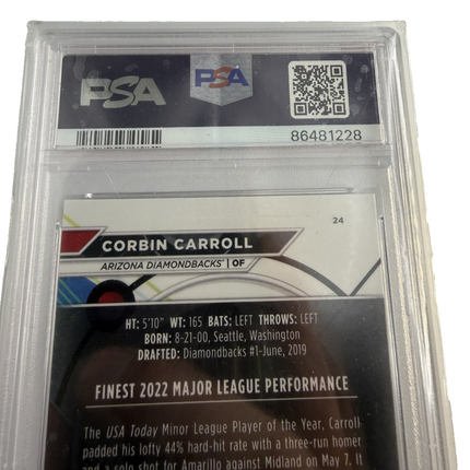 Corbin Carroll #24 2023 Topps Finest (RC) PSA Gem MT 10