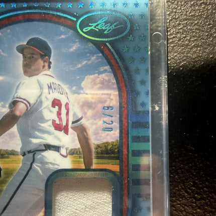 2026 Leaf Greg Maddux Love of the game, Game Used Memorabilia #FL-16 Number 6/20