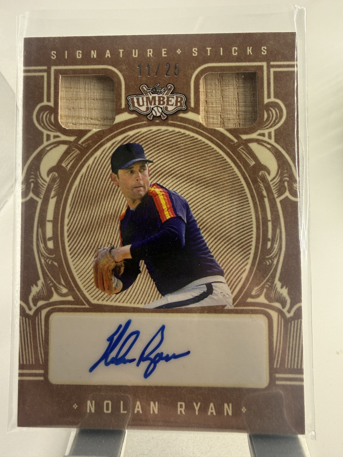 2025 Leaf Lumber Signature Sticks Nolan Ryan Bronze /25