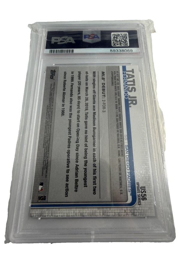 Fernando Tatis Jr. RC 2019 Topps Update Rookie #US56 PSA 10 GEM MINT