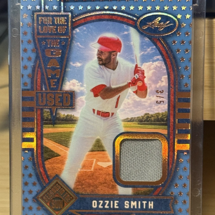 2026 Leaf Ozzie Smith Game Used Love of the Game Memorabilia #FL-30 Numbered 3/5