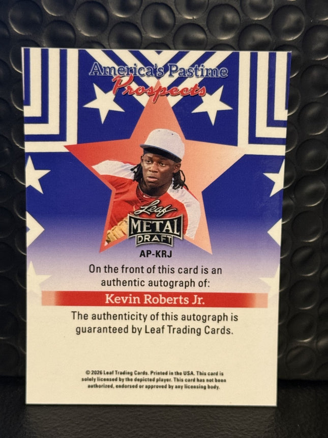 Leaf 2026 Kevin Roberts Jr Pick#110 Orioles Card#AP-KRJ Auto