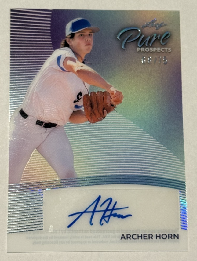 Leaf 2026 Archer Horn 2027 MLB Draft Prospect PP-AH2 Auto 68/75