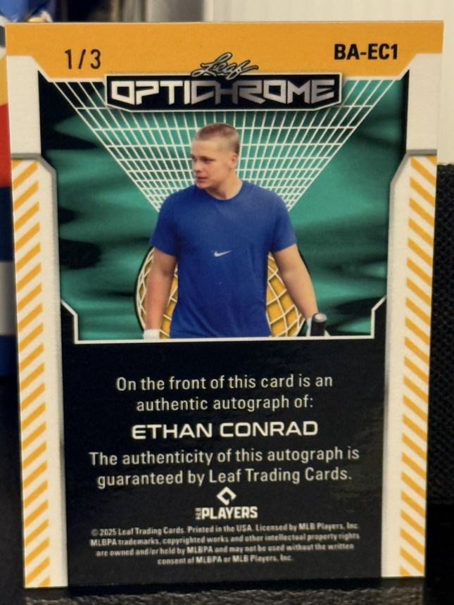 2025 Laef Ethan Conrad Chicago Cubs #4 Prospect Card #BA-EC1 Auto 1/3