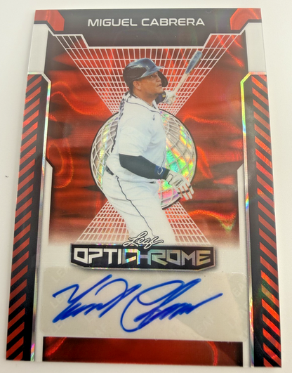 2025 Leaf Miguel Cabrera Optichrome Detriot Tigiers